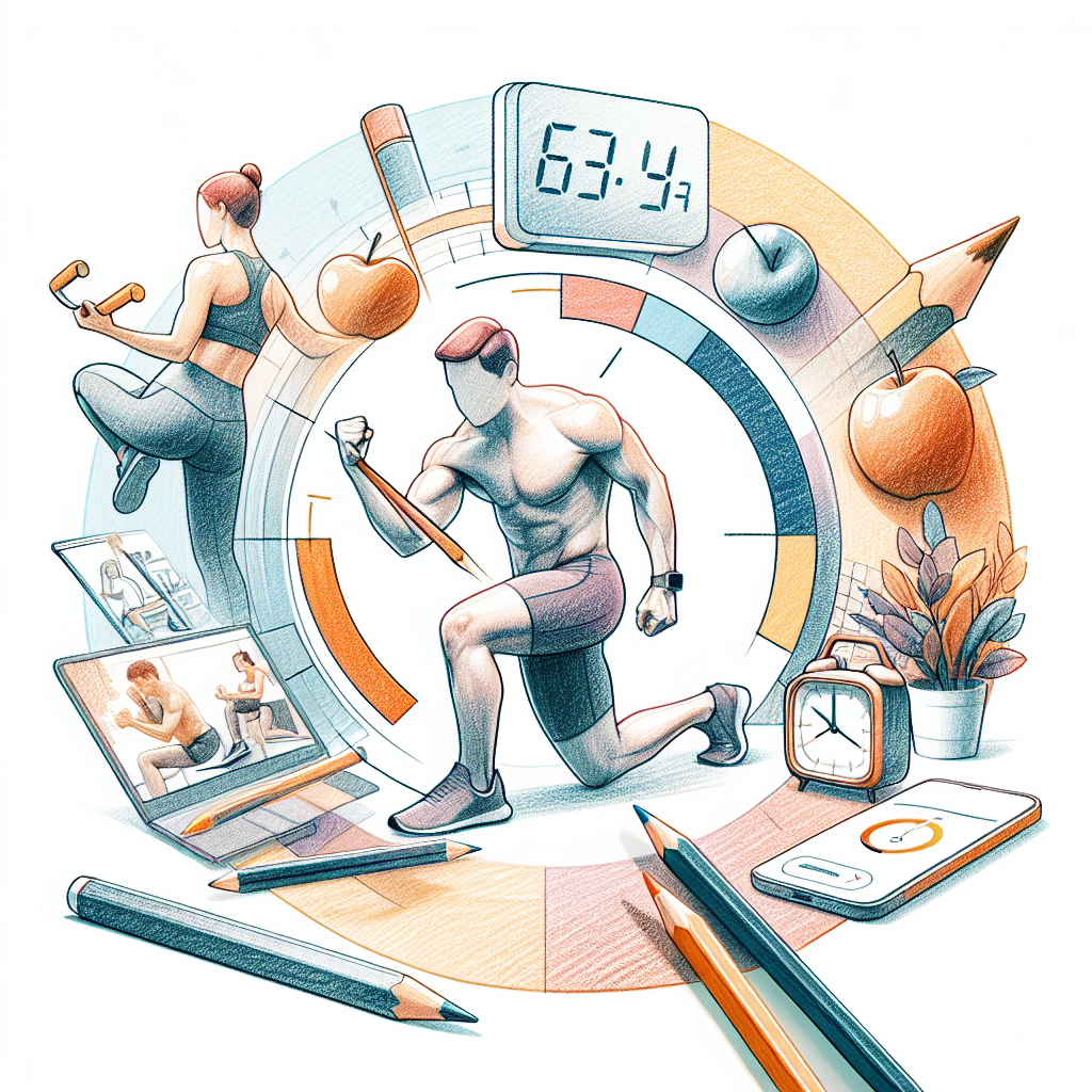 Colored-pencil illustration representing the topic: Fitness and Health