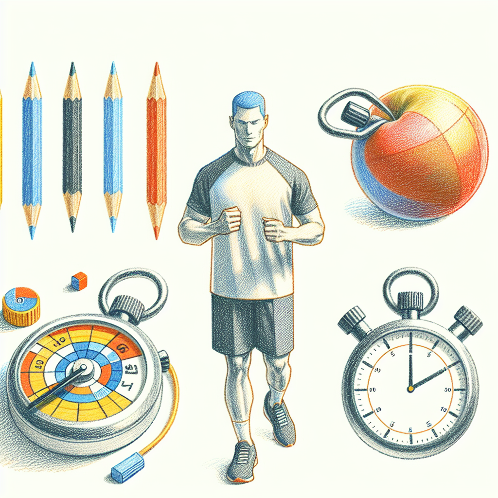 Colored-pencil illustration representing the topic: Fitness Tips