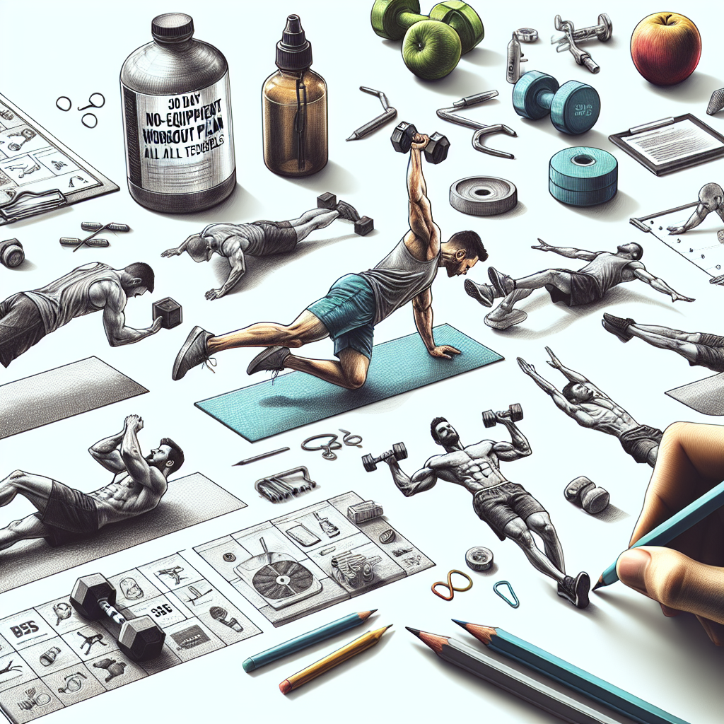 Colored-pencil illustration representing the topic: Fitness Plans