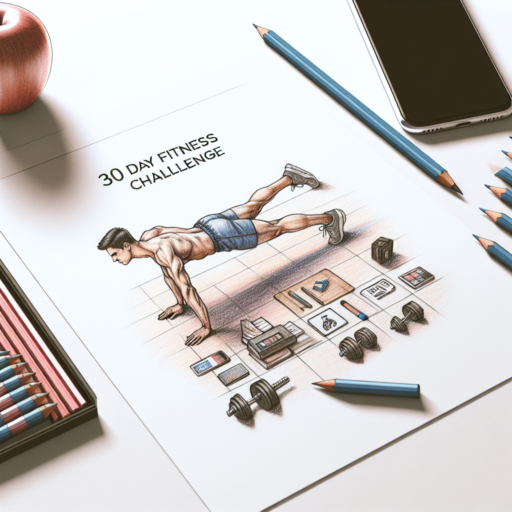 Colored-pencil illustration representing the topic: Fitness Challenges