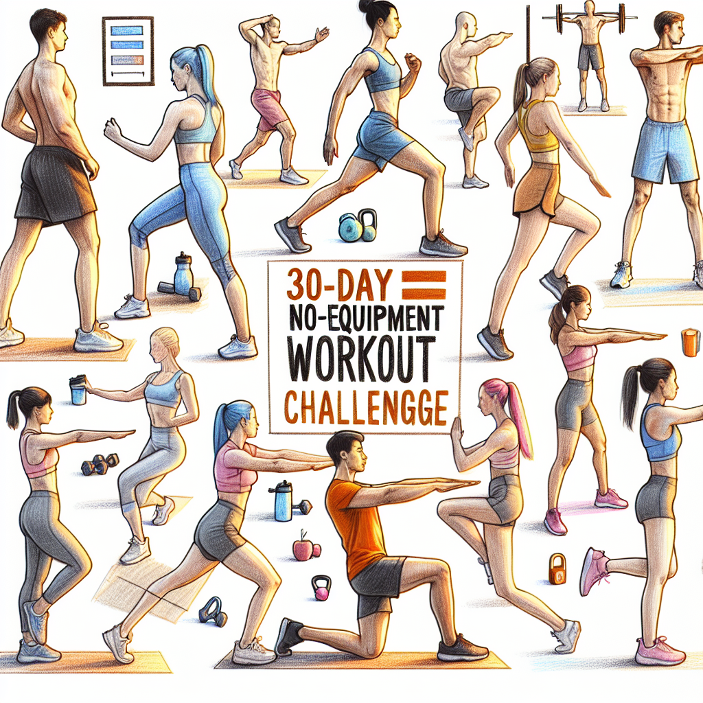 Colored-pencil illustration representing the topic: Fitness Challenges