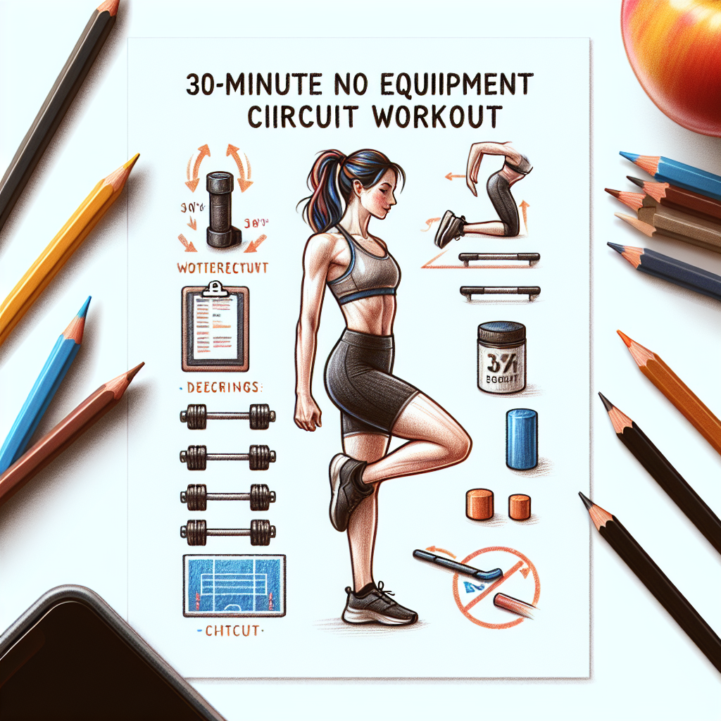 Colored-pencil illustration representing the topic: Fitness Workouts