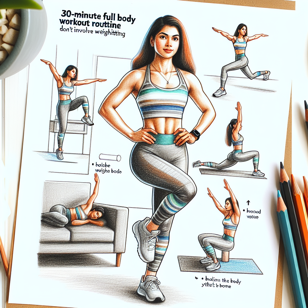 Colored-pencil illustration representing the topic: Fitness