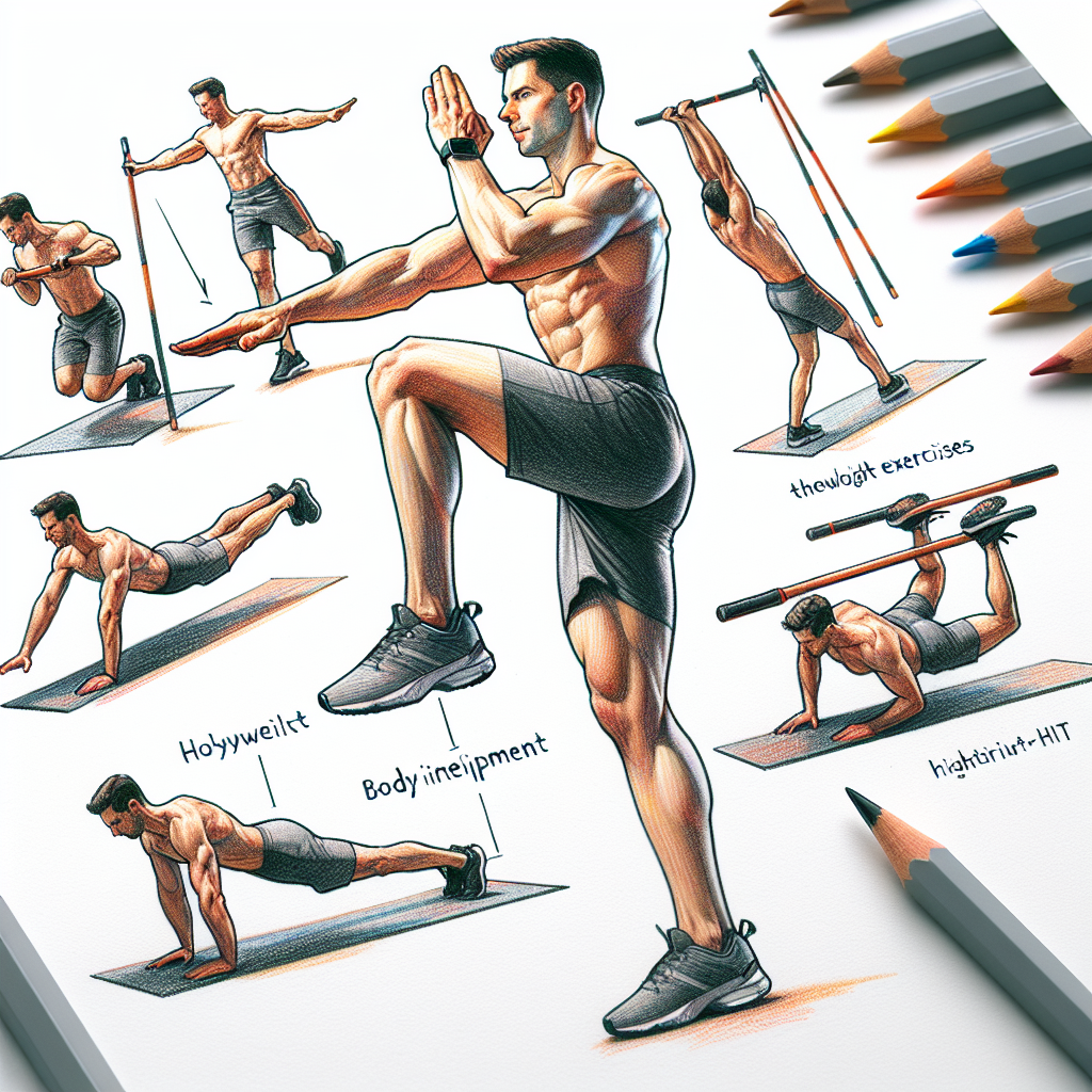 Colored-pencil illustration representing the topic: Fitness