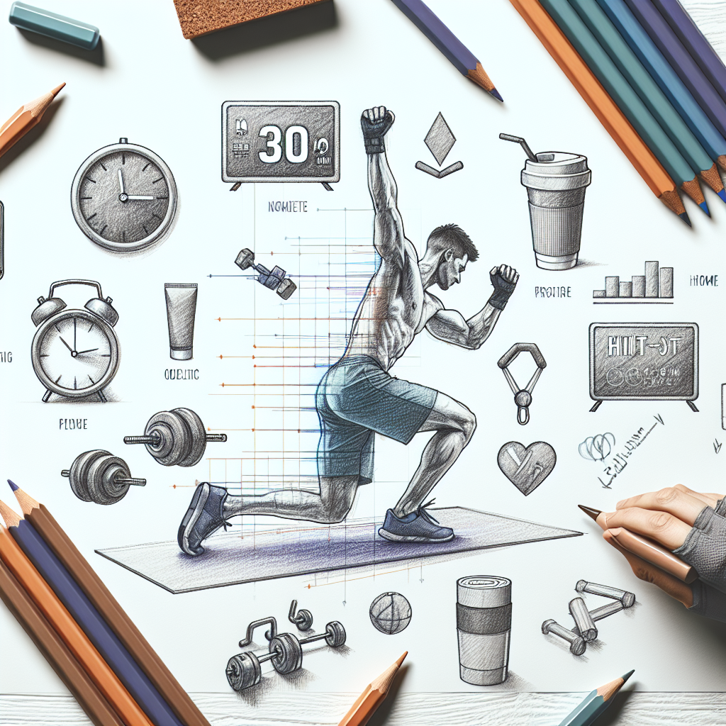 Colored-pencil illustration representing the topic: Fitness