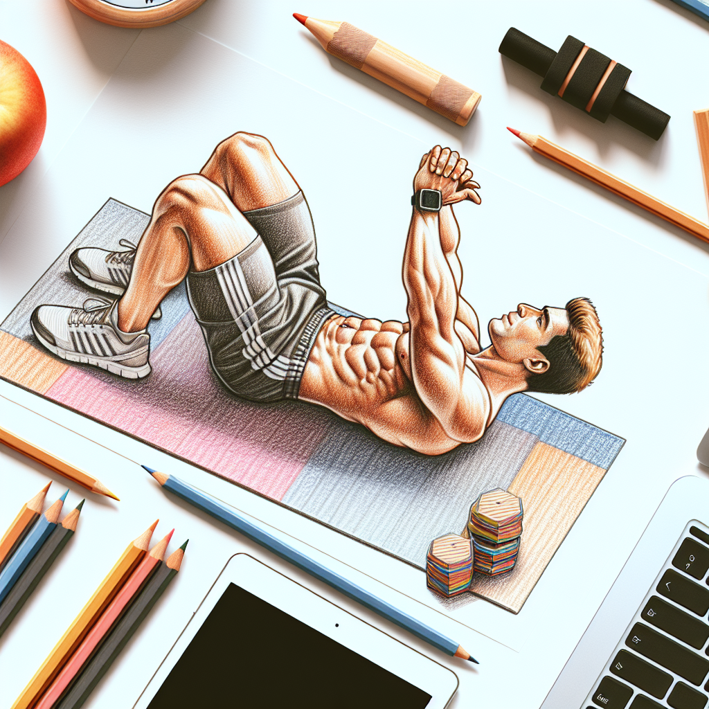 Colored-pencil illustration representing the topic: Fitness Training