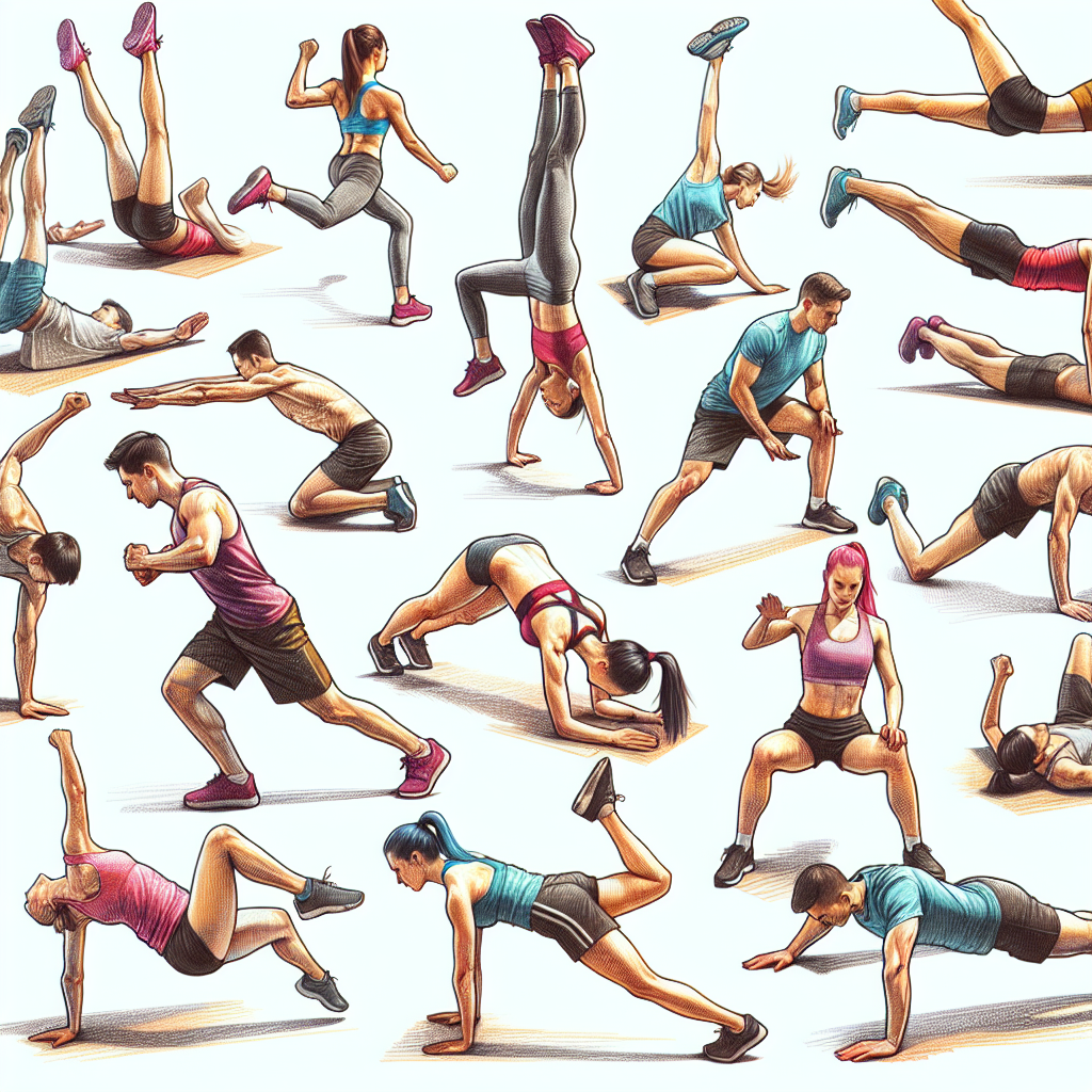 Colored-pencil illustration representing the topic: Fitness