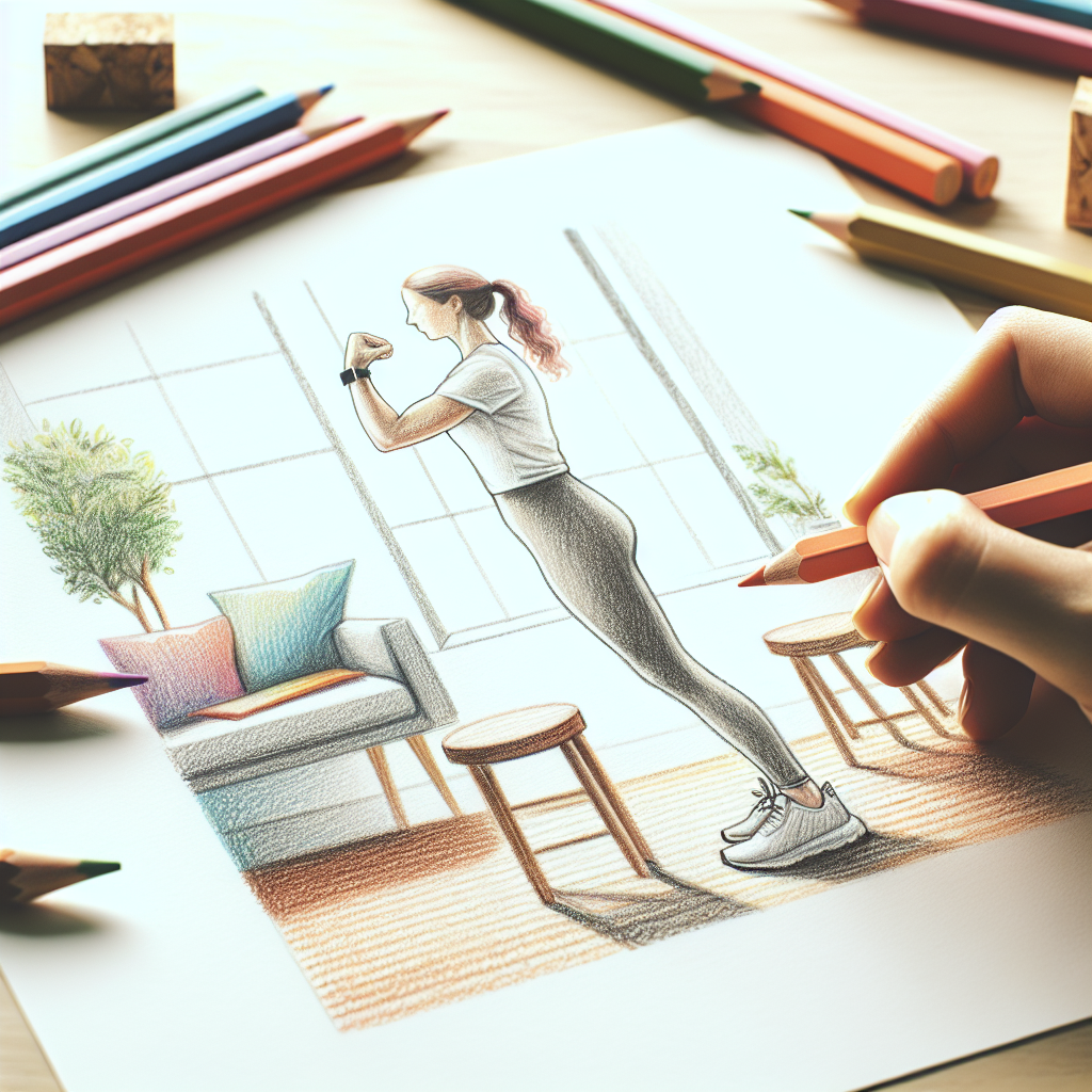 Colored-pencil illustration representing the topic: Fitness and Health