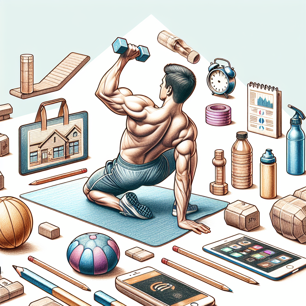 Colored-pencil illustration representing the topic: Fitness Training