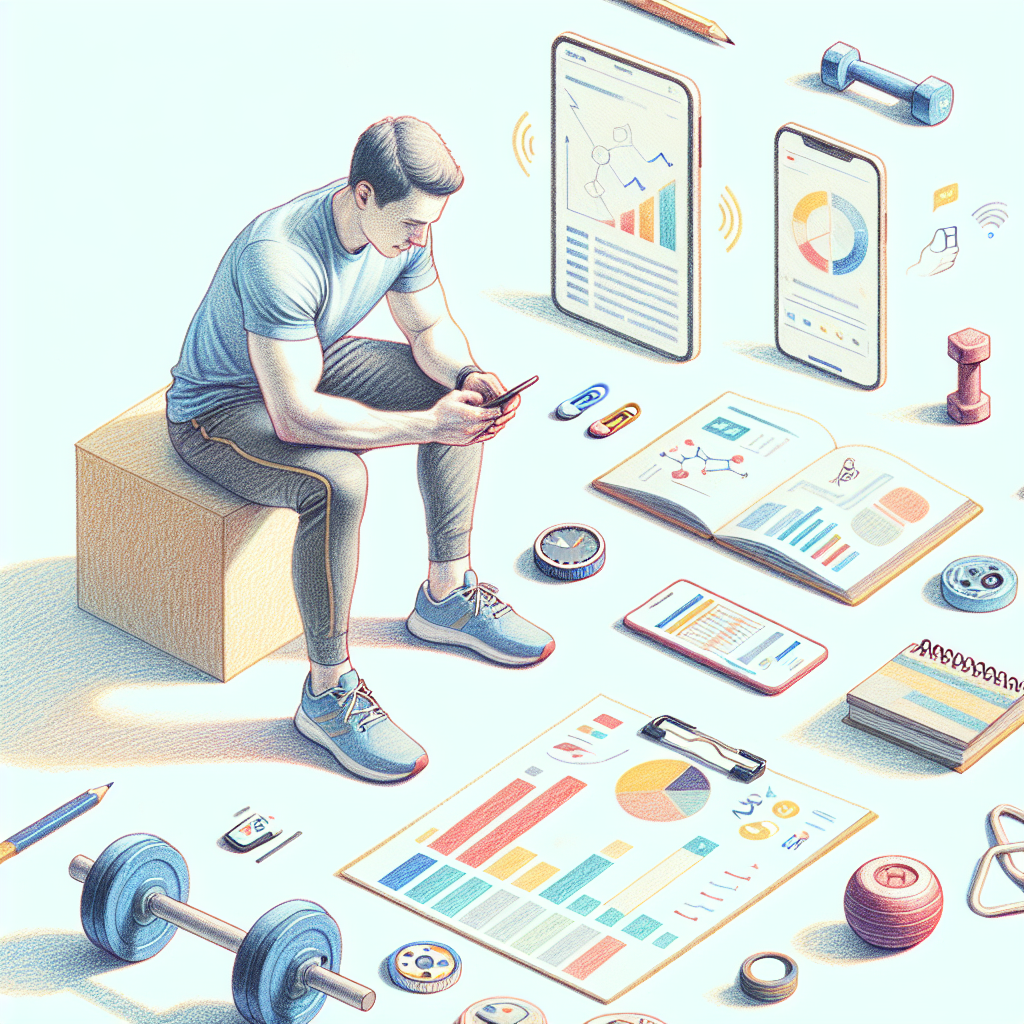 Colored-pencil illustration representing the topic: Home Fitness