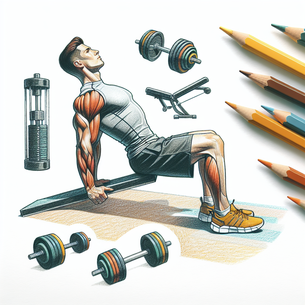 Colored-pencil illustration representing the topic: Home Fitness