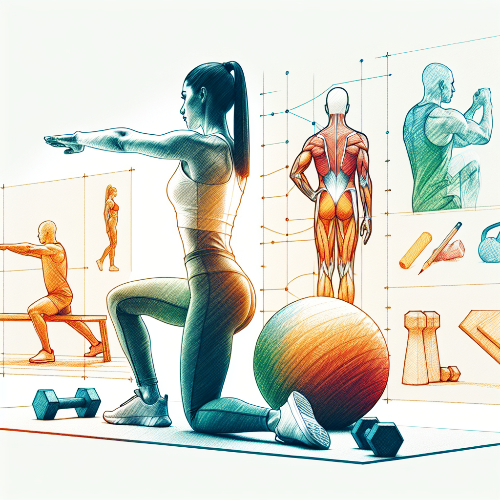 Colored-pencil illustration representing the topic: Home Fitness