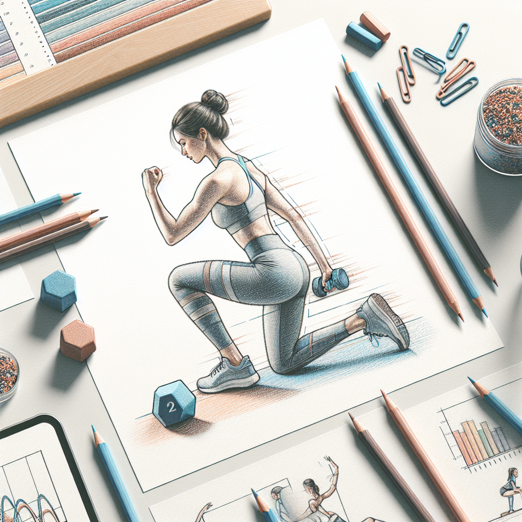 Colored-pencil illustration representing the topic: Fitness