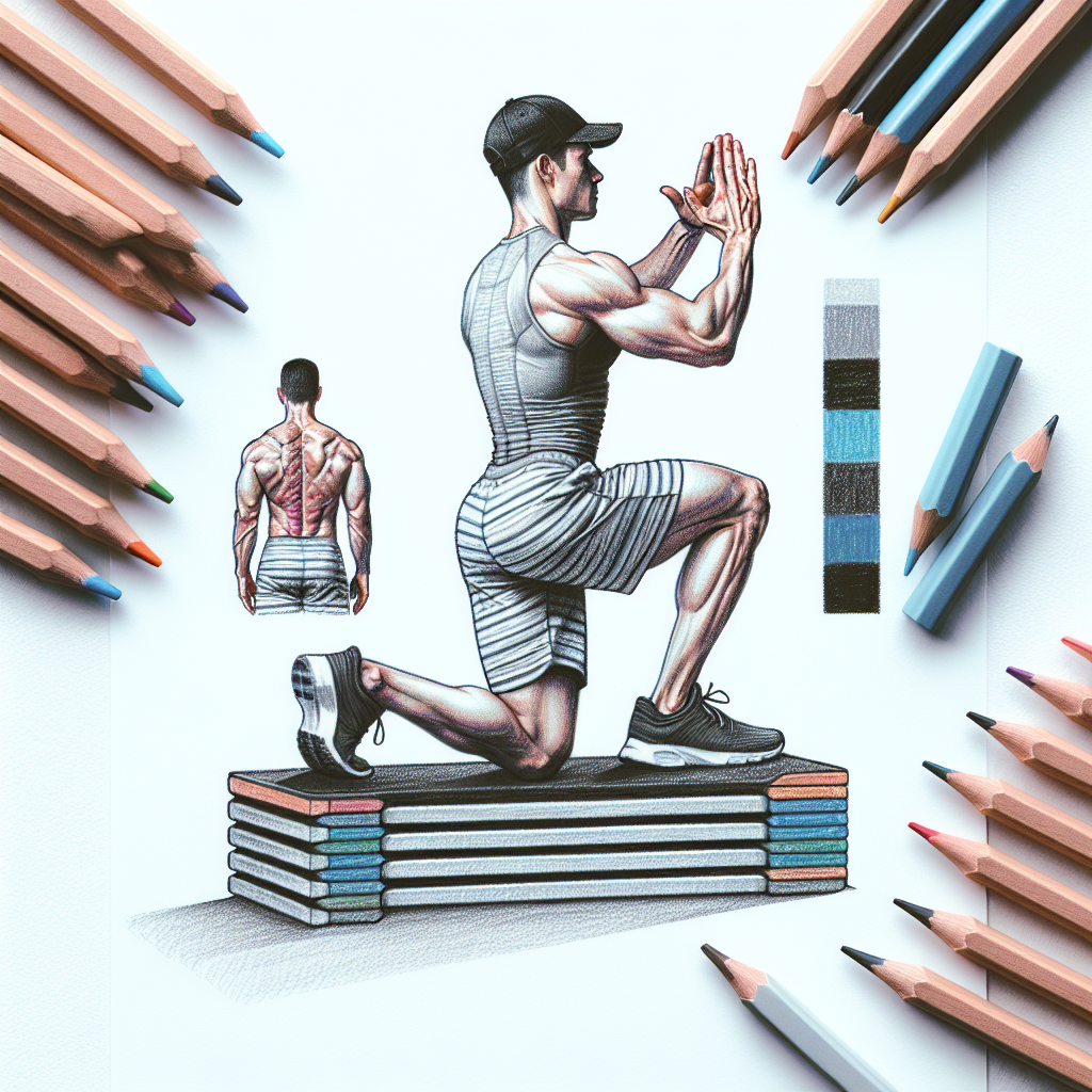 Colored-pencil illustration representing the topic: Fitness