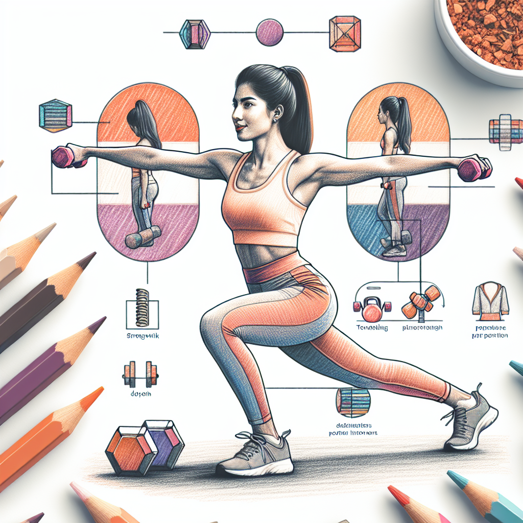 Colored-pencil illustration representing the topic: Fitness Training