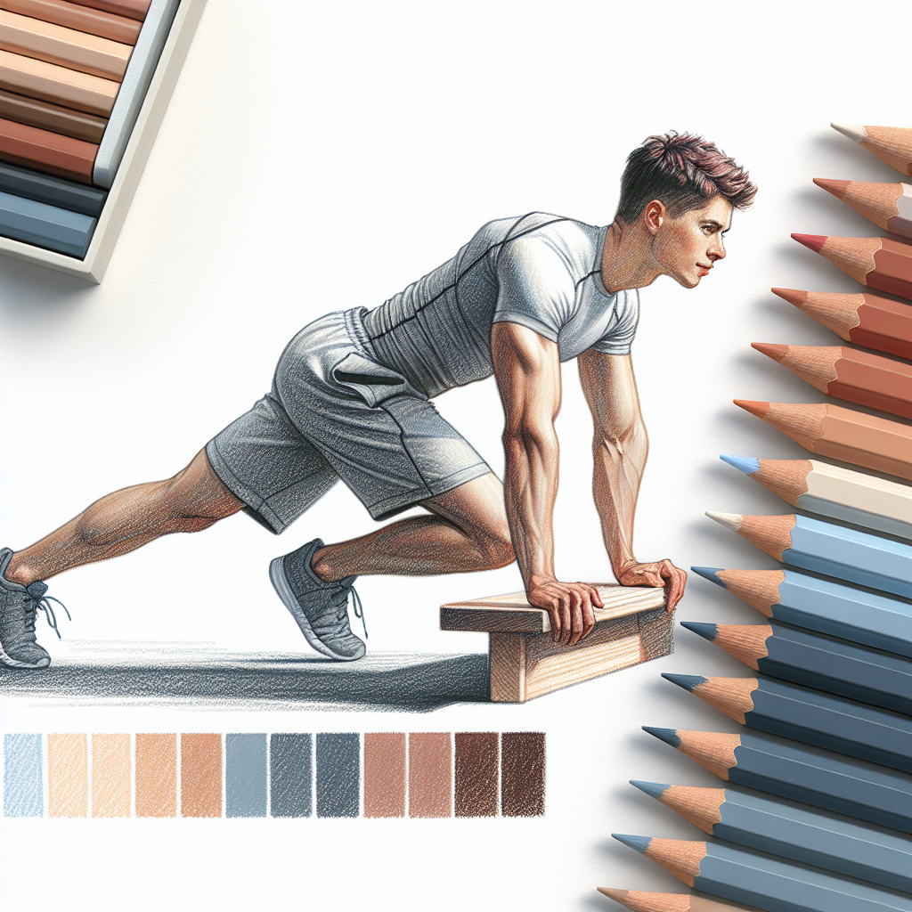 Colored-pencil illustration representing the topic: Fitness