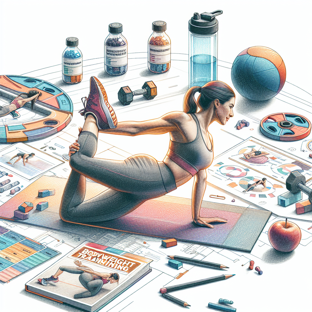 Colored-pencil illustration representing the topic: Fitness