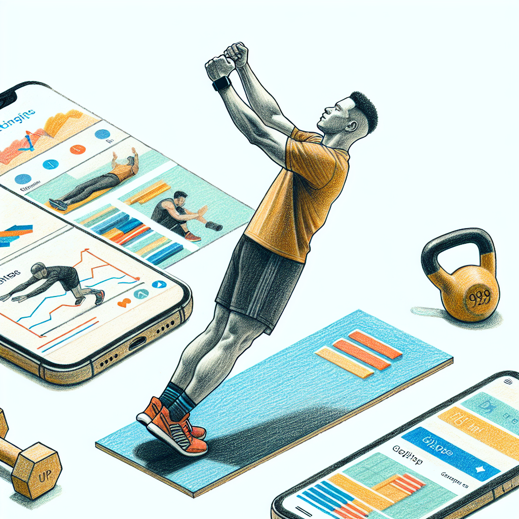 Colored-pencil illustration representing the topic: Fitness Apps