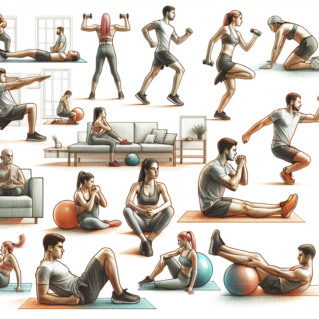 Colored-pencil illustration representing the topic: Fitness Training