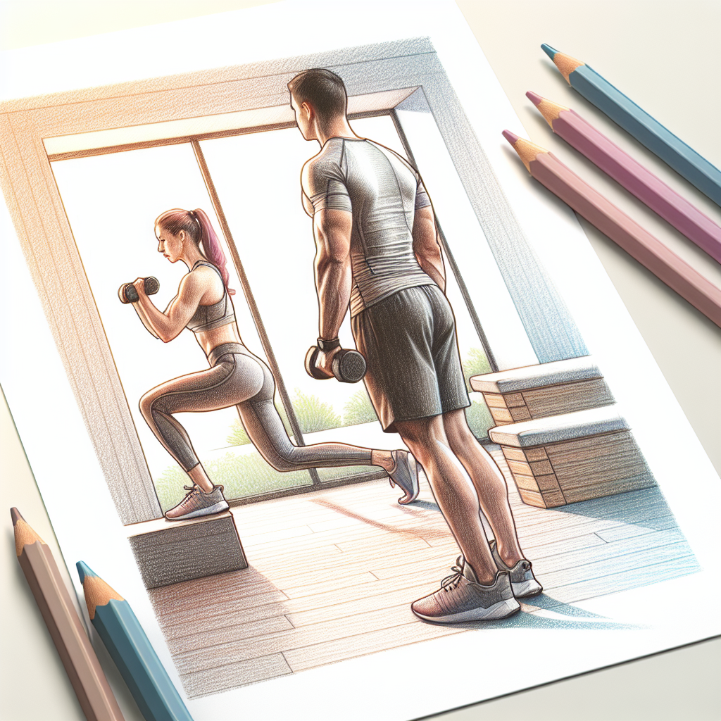 Colored-pencil illustration representing the topic: Fitness