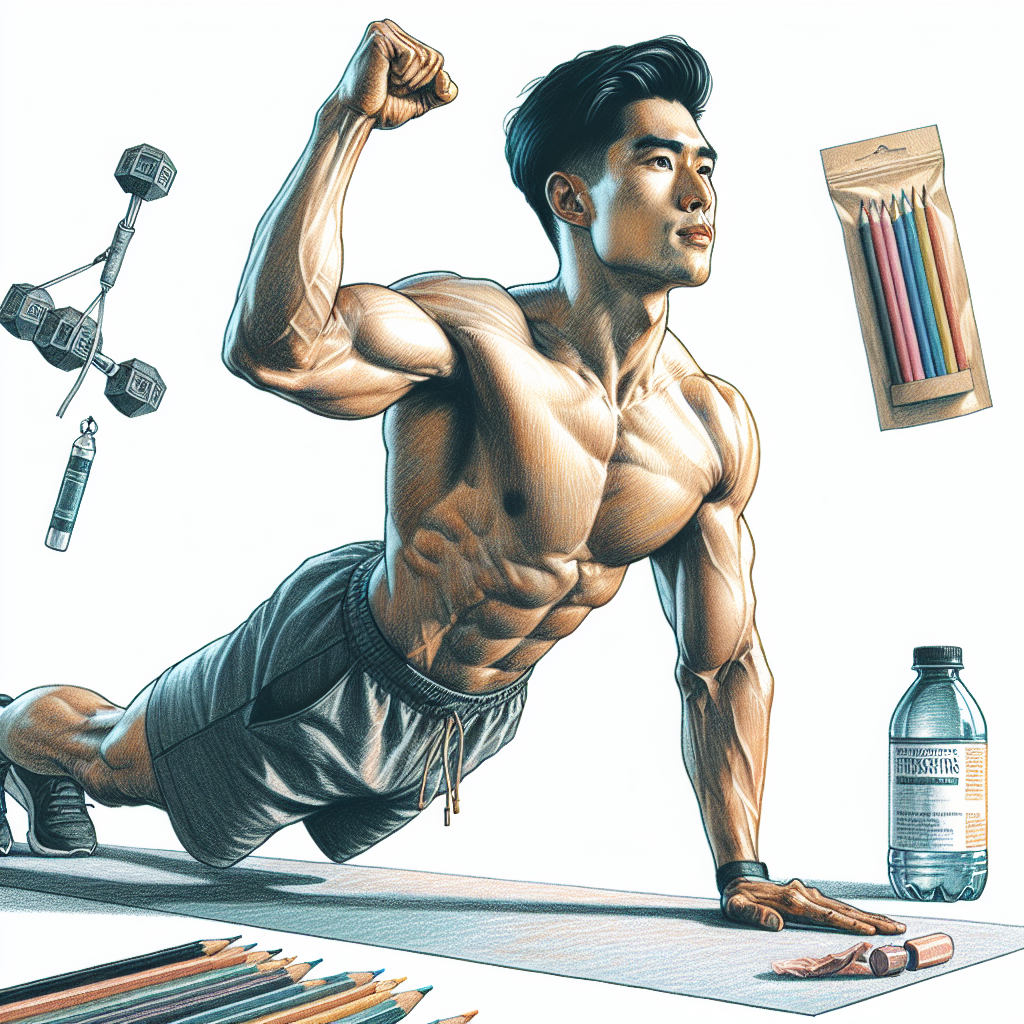 Colored-pencil illustration representing the topic: Fitness Training