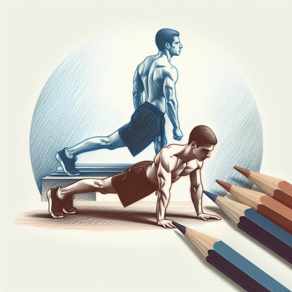 Colored-pencil illustration representing the topic: Fitness