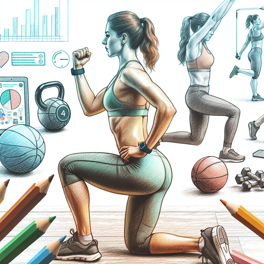 Colored-pencil illustration representing the topic: Fitness Tips