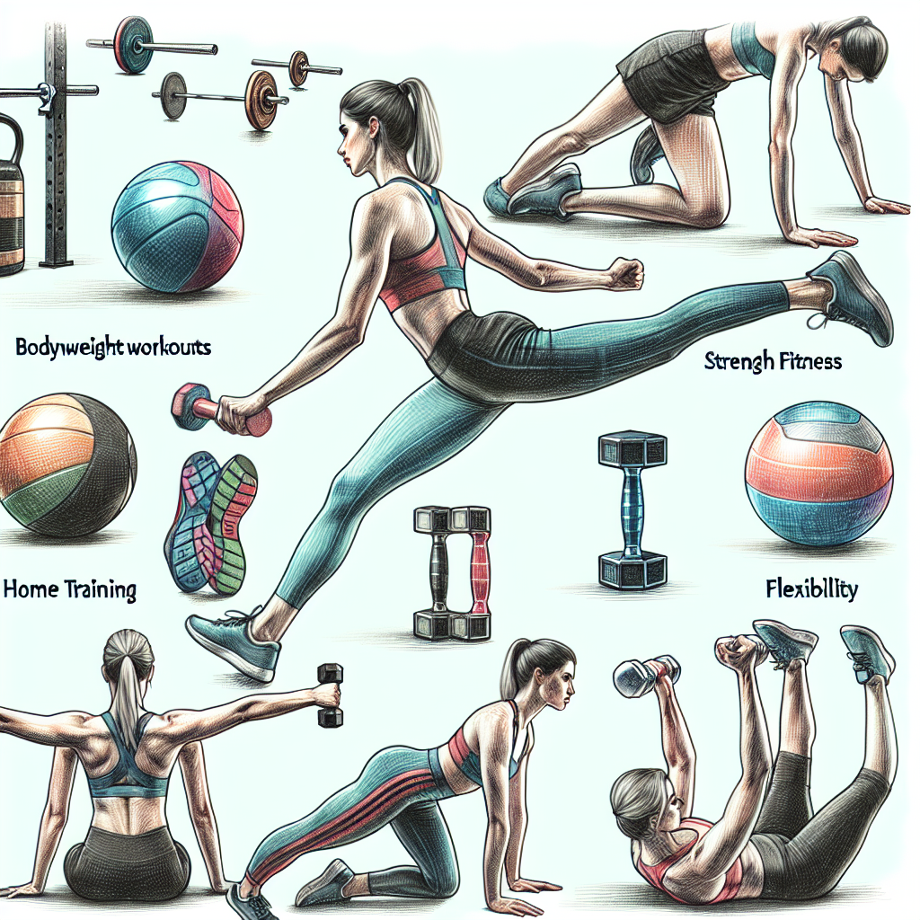 Colored-pencil illustration representing the topic: Fitness