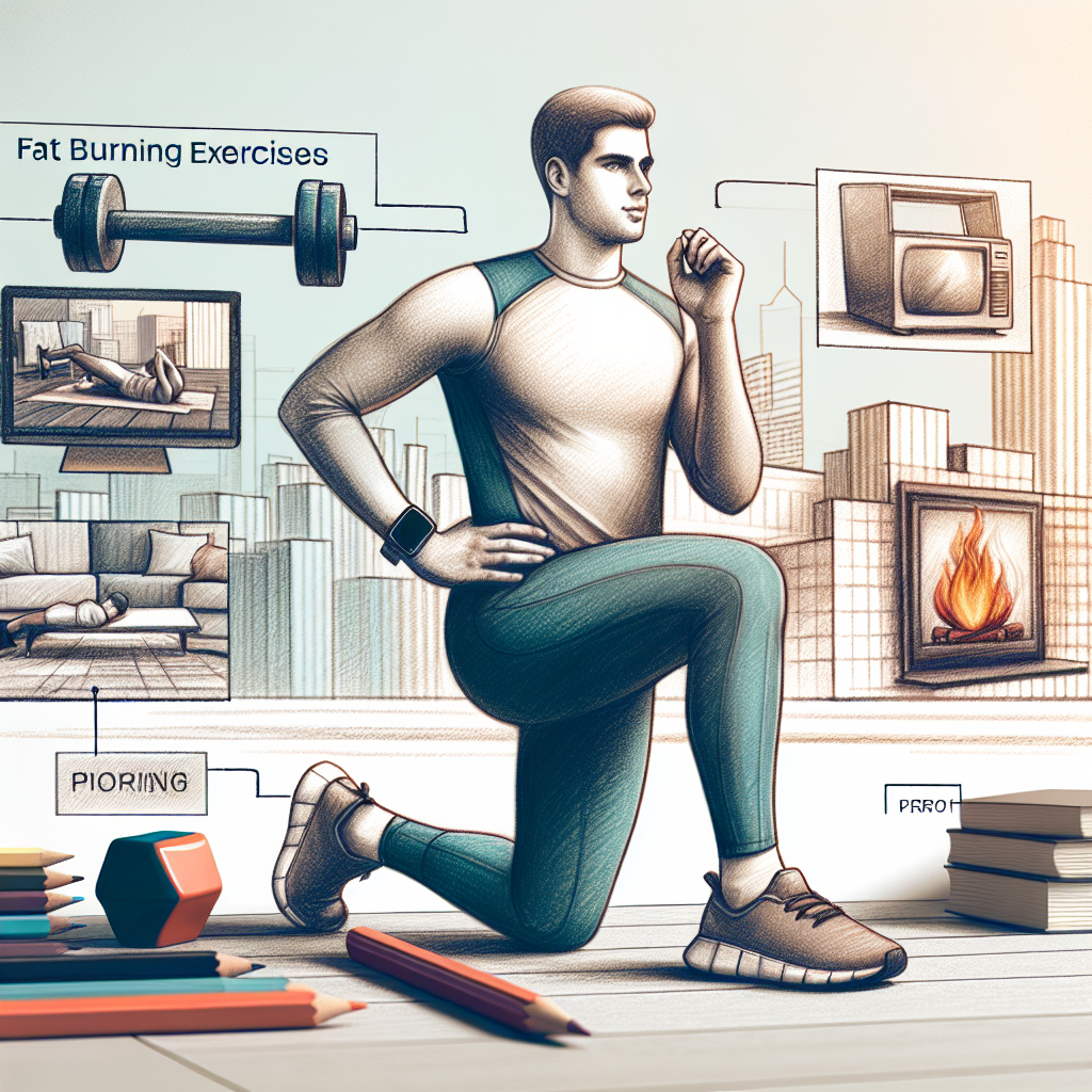 Colored-pencil illustration representing the topic: Home Workouts