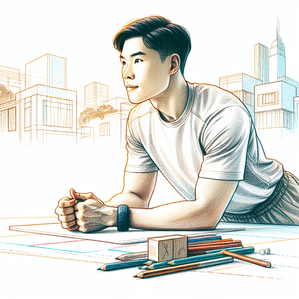 Colored-pencil illustration representing the topic: Home Fitness