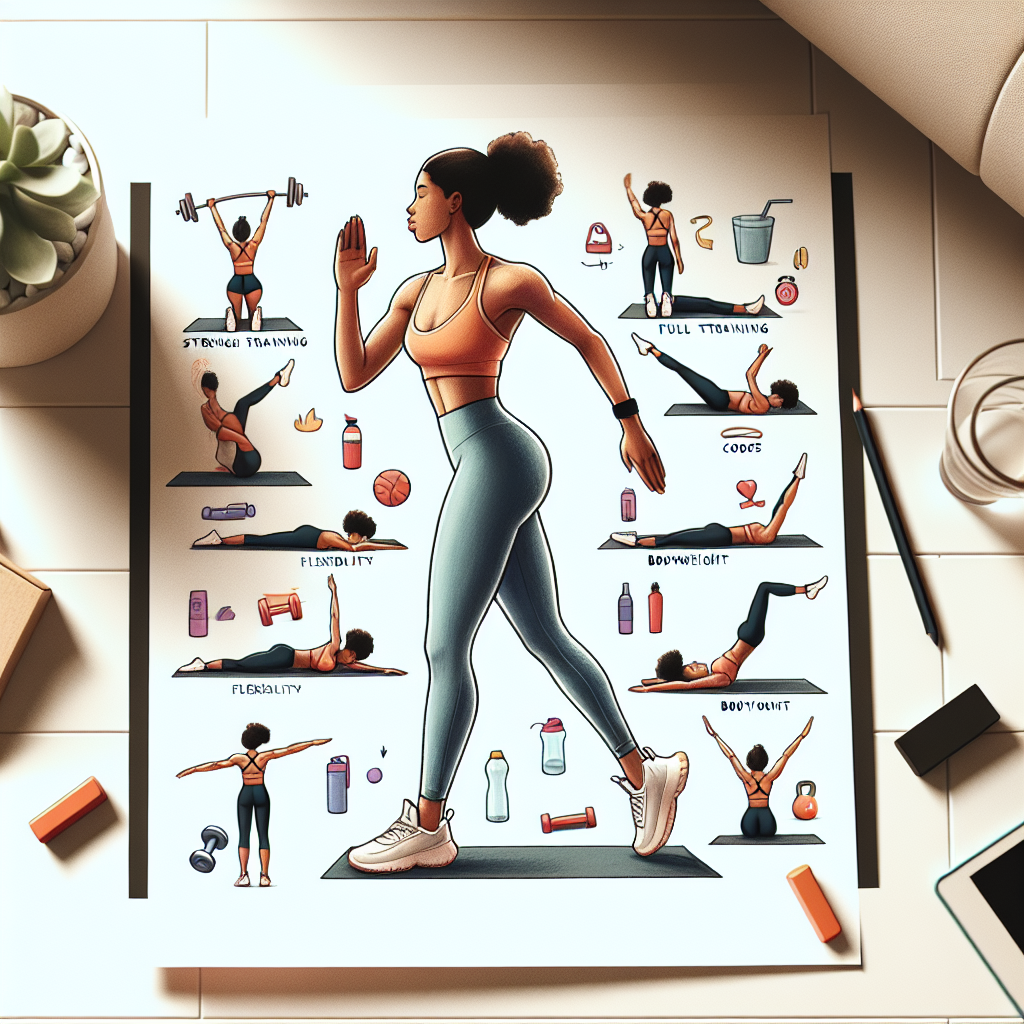 Colored-pencil illustration representing the topic: Fitness Training