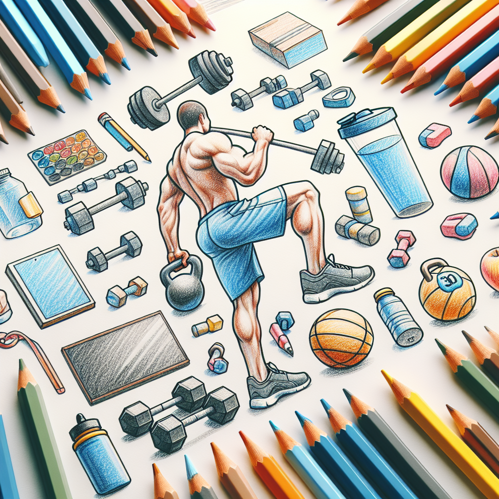 Colored-pencil illustration representing the topic: Fitness Challenges