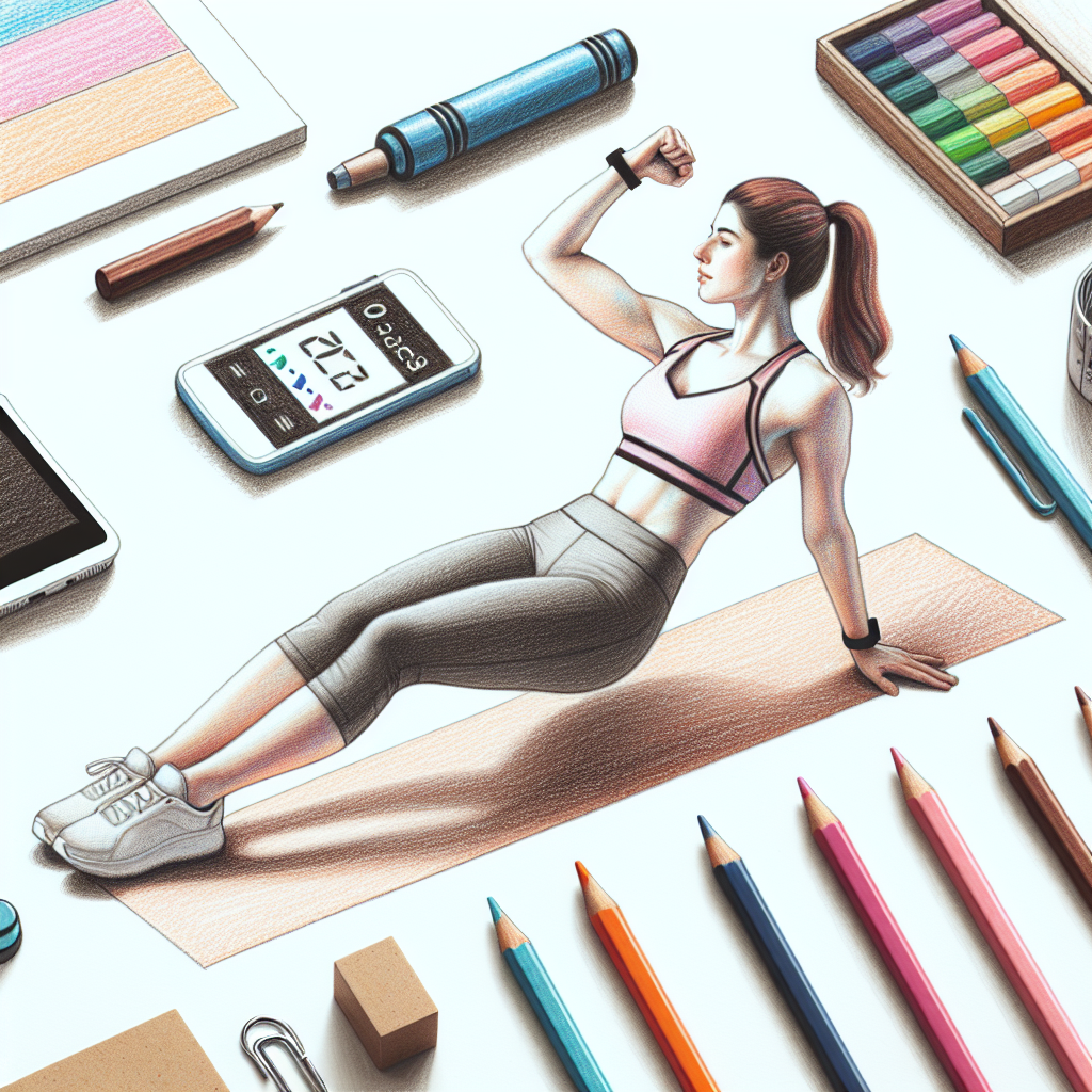 Colored-pencil illustration representing the topic: Fitness Training