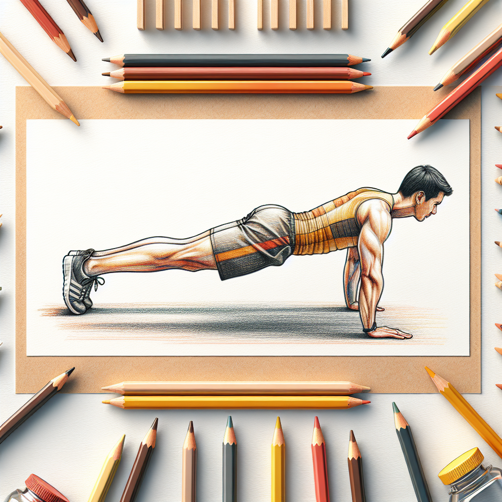 Colored-pencil illustration representing the topic: Home Fitness