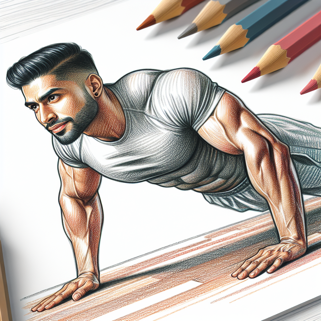 Colored-pencil illustration representing the topic: Fitness