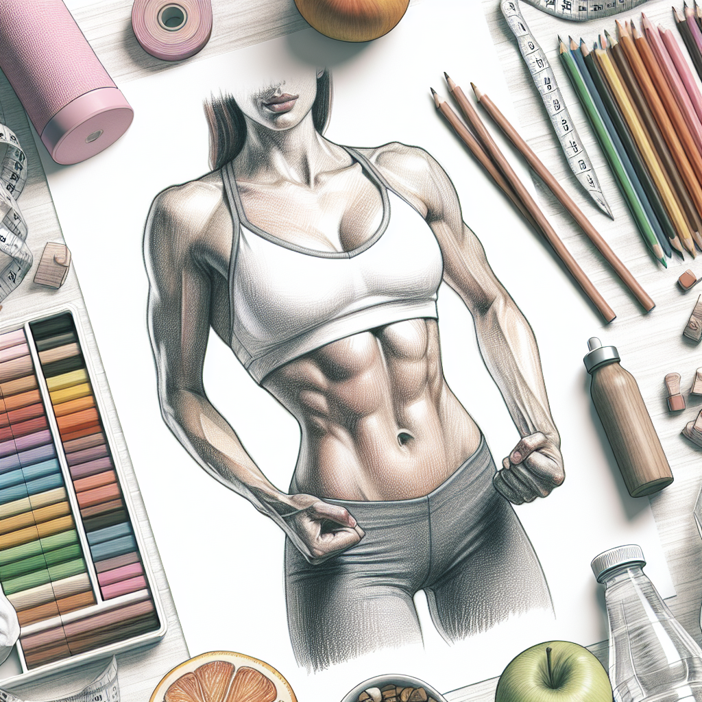 Colored-pencil illustration representing the topic: Fitness and Health