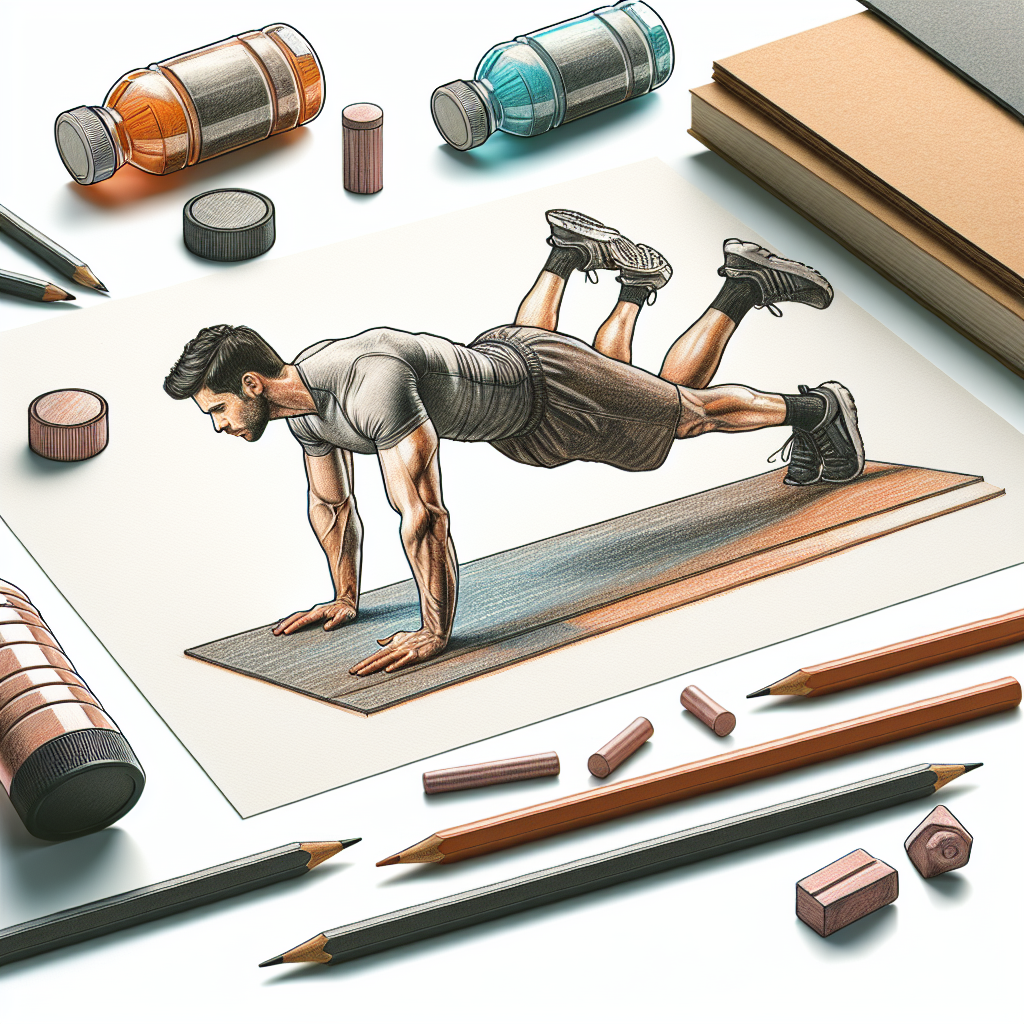Colored-pencil illustration representing the topic: Fitness