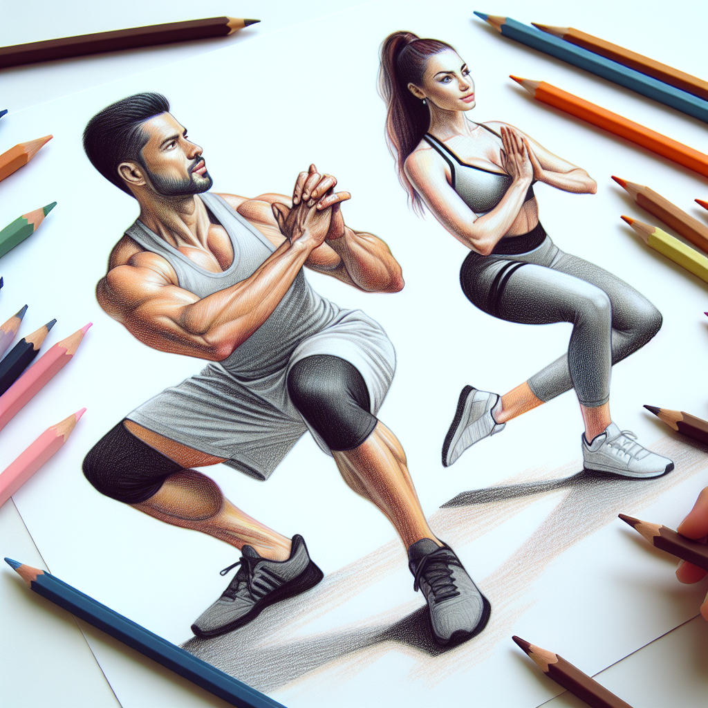 Colored-pencil illustration representing the topic: Fitness and Health