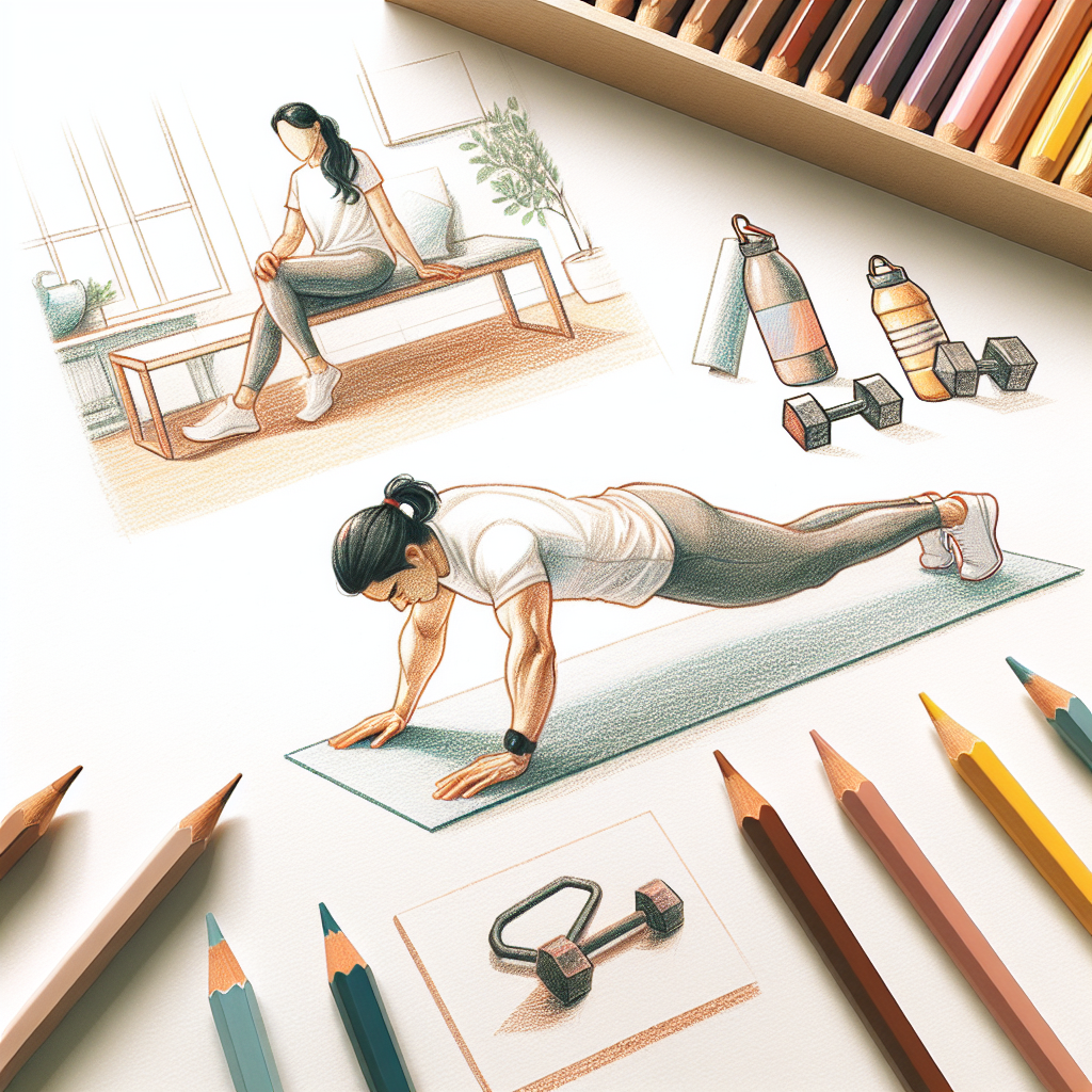 Colored-pencil illustration representing the topic: Fitness Strategies