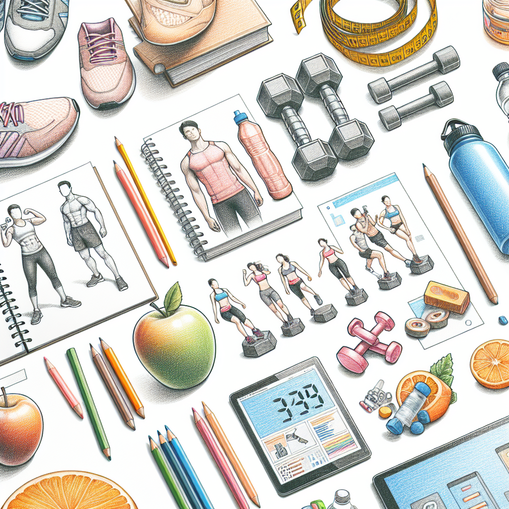 Colored-pencil illustration representing the topic: Fitness and Health