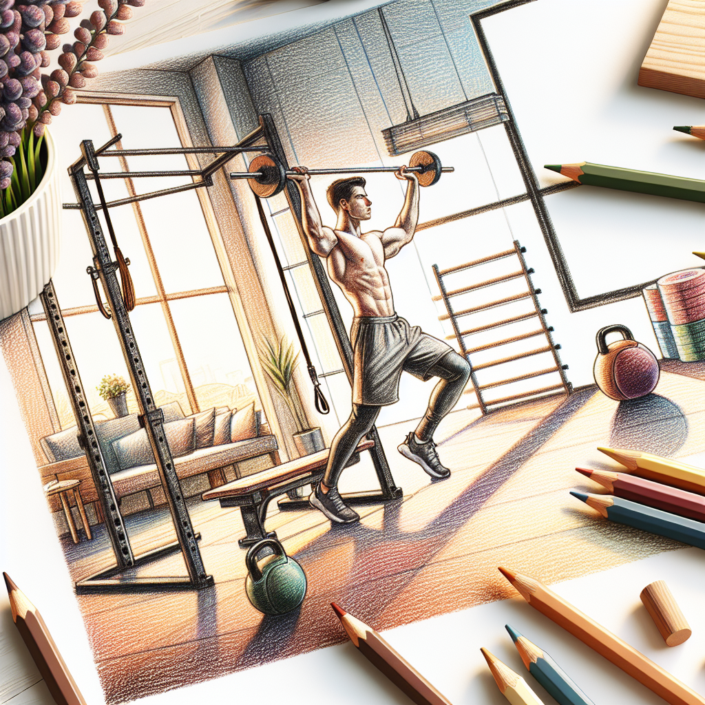 Colored-pencil illustration representing the topic: Fitness Training