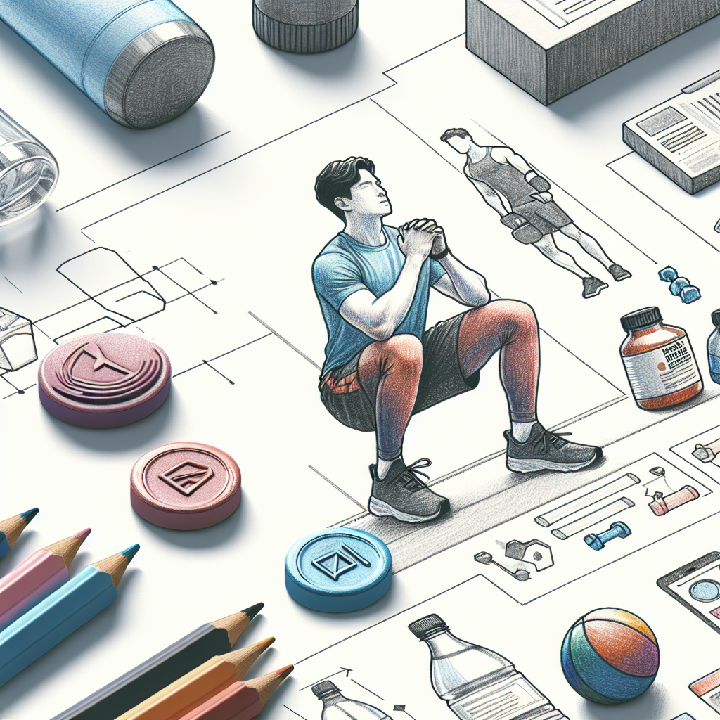 Colored-pencil illustration representing the topic: Home Fitness