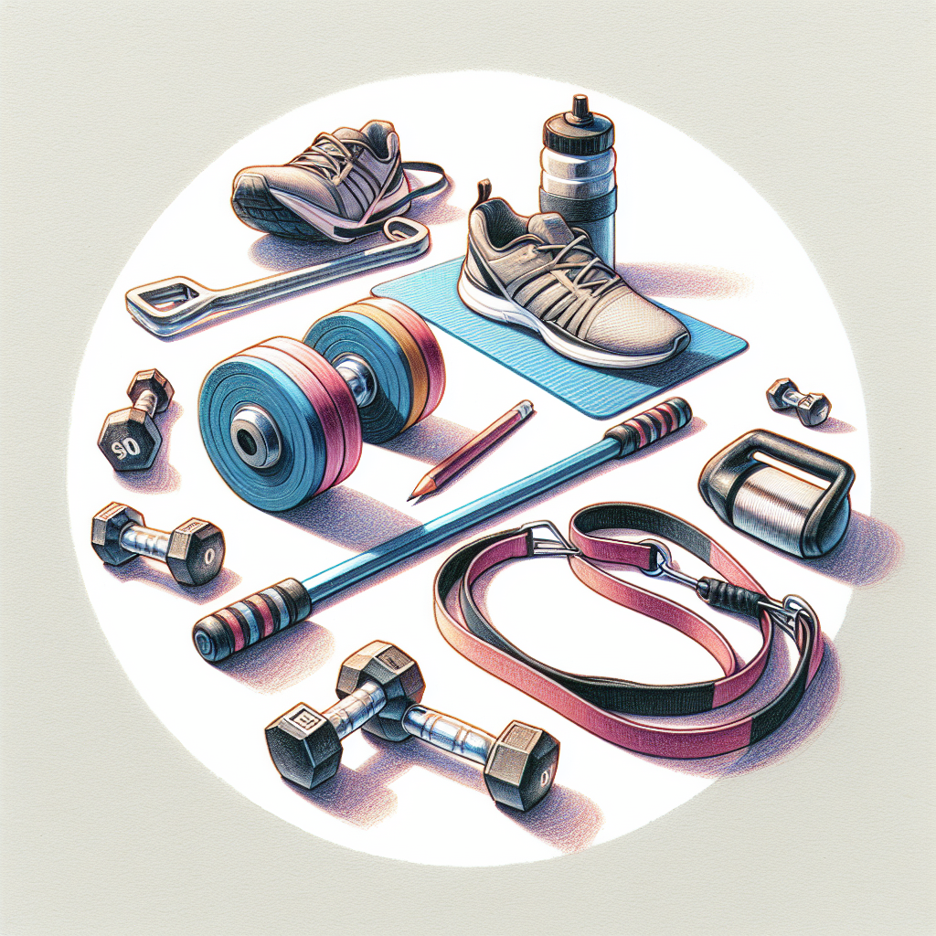Colored-pencil illustration representing the topic: Fitness Training