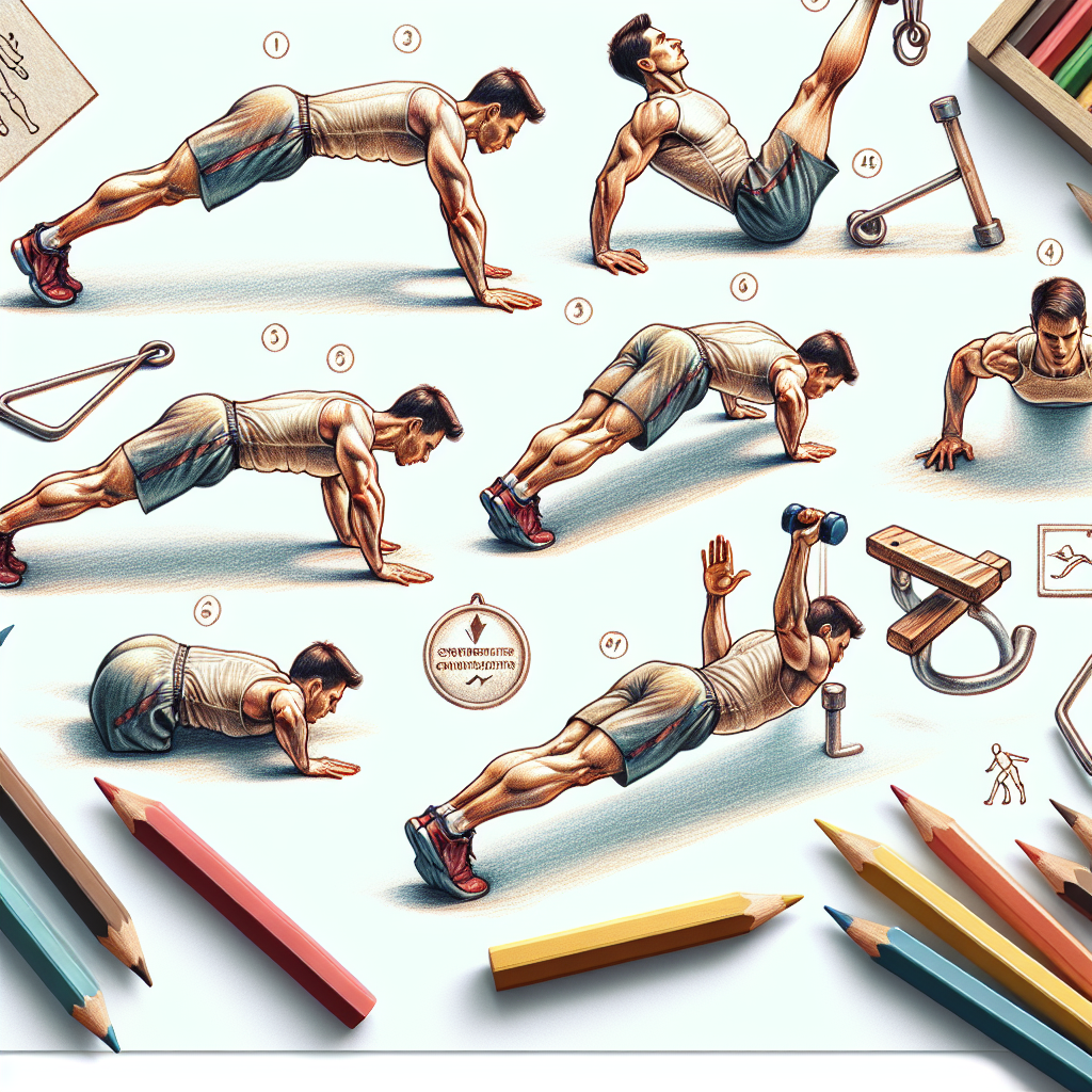 Colored-pencil illustration representing the topic: Fitness